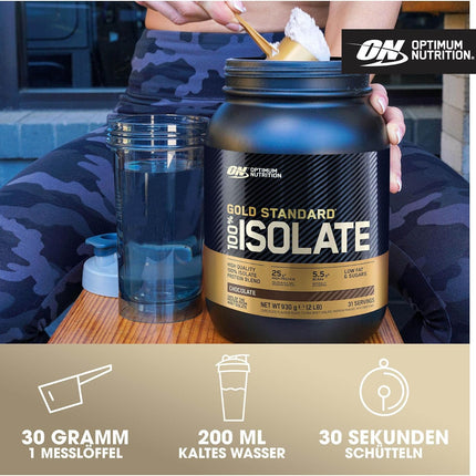 Optimum Nutrition Gold Standard 100% Whey Protein Isolate Powder, Chocolate Flavour, 450 g, 15 Servings