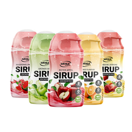 WEHLE Sugar Free Syrup [Zero Syrup] - Sugar-free Syrup for Water with Flavour, No Sugar and Calories, 65 ml (Red Apple)