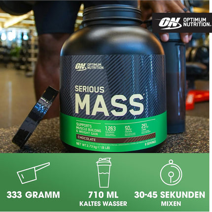 Optimum Nutrition Serious Mass 2025 Weight Gainer Powder, Vanilla Flavour, 5.33 kg, 16 Servings