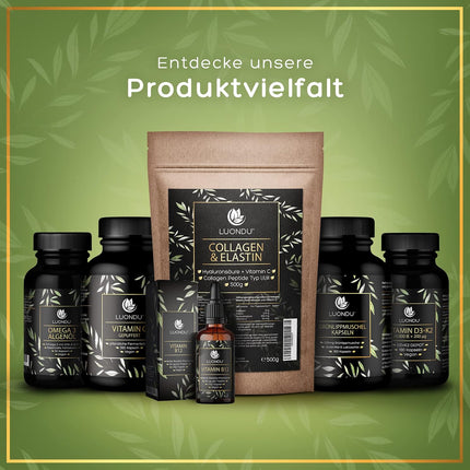 Luondu Vitamin A Drops High Dose - 5,000 IU / 1,500 μg per Daily Dose - 50 ml (1,700 Drops) - Vegan - Retinyl Palmitate