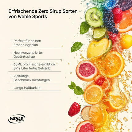 WEHLE Sugar Free Syrup [Zero Syrup] - Sugar-free Syrup for Water with Flavour, No Sugar and Calories, 65 ml (Red Apple)